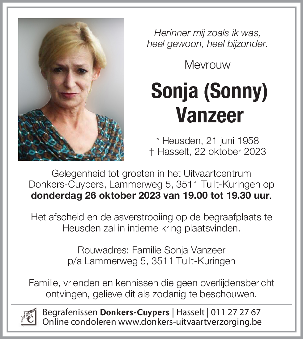 Sonja (Sonny) Vanzeer