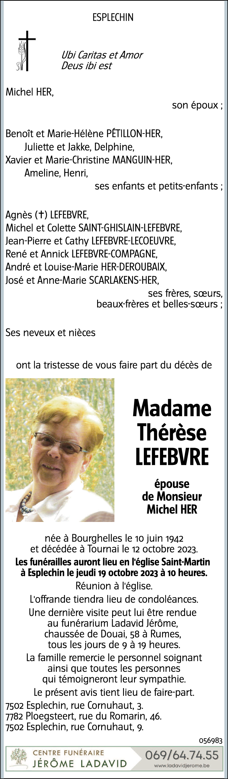 Thérèse LEFEBVRE