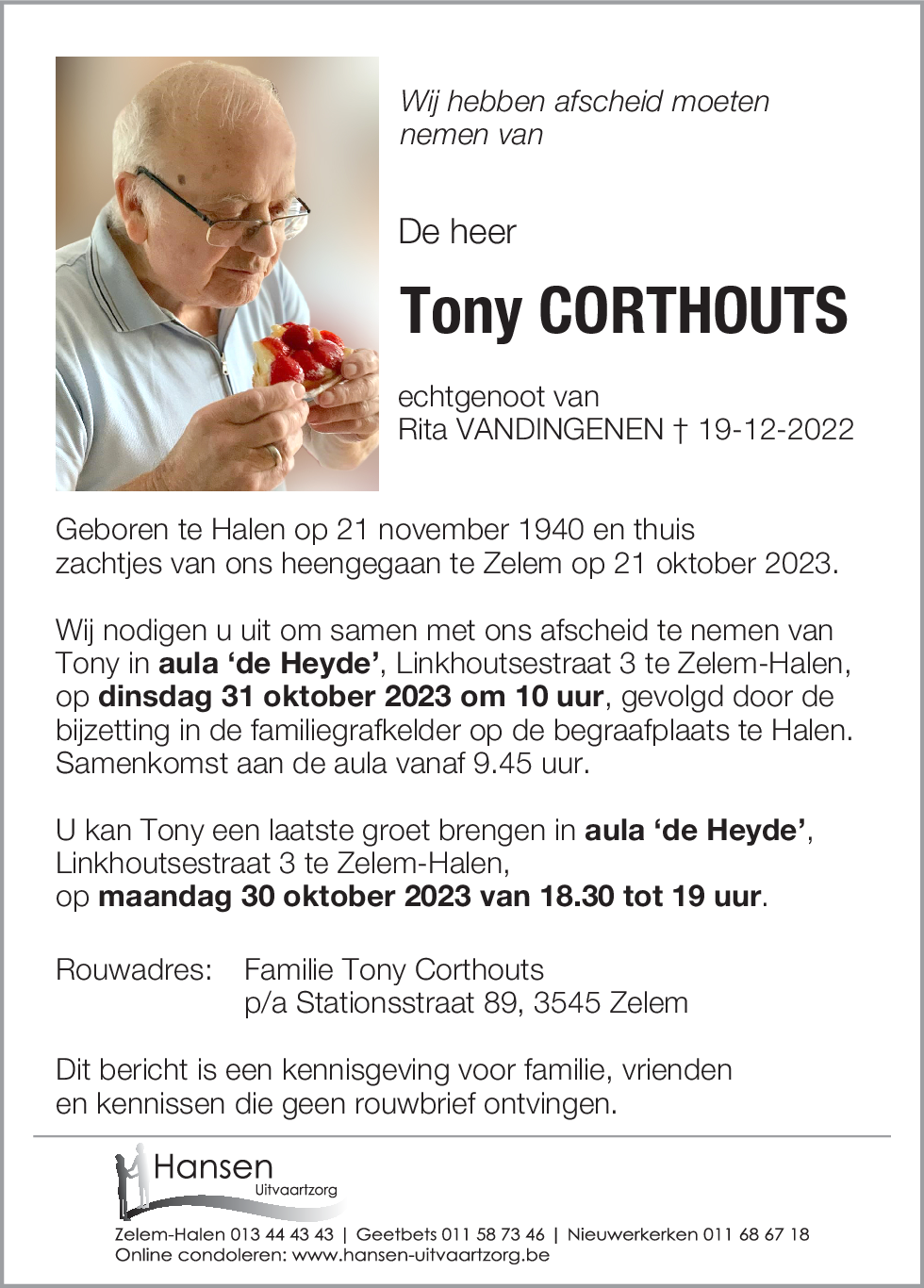 Tony CORTHOUTS