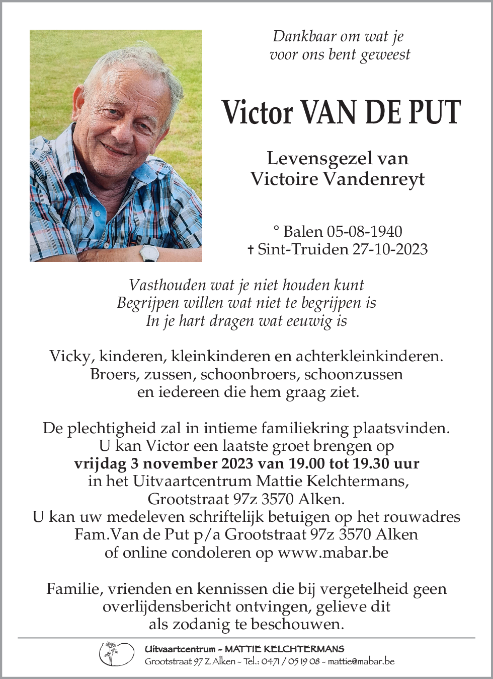 Victor Van de Put