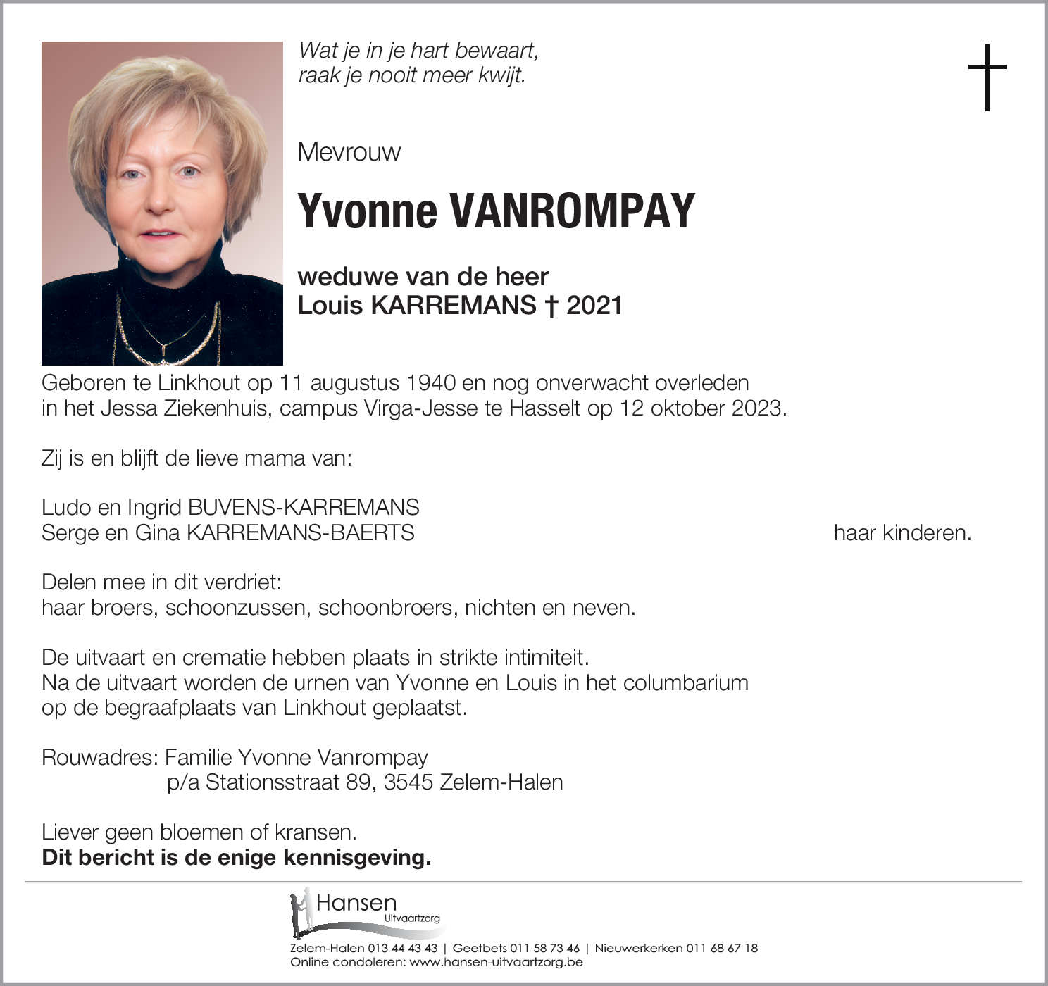 Yvonne VANROMPAY