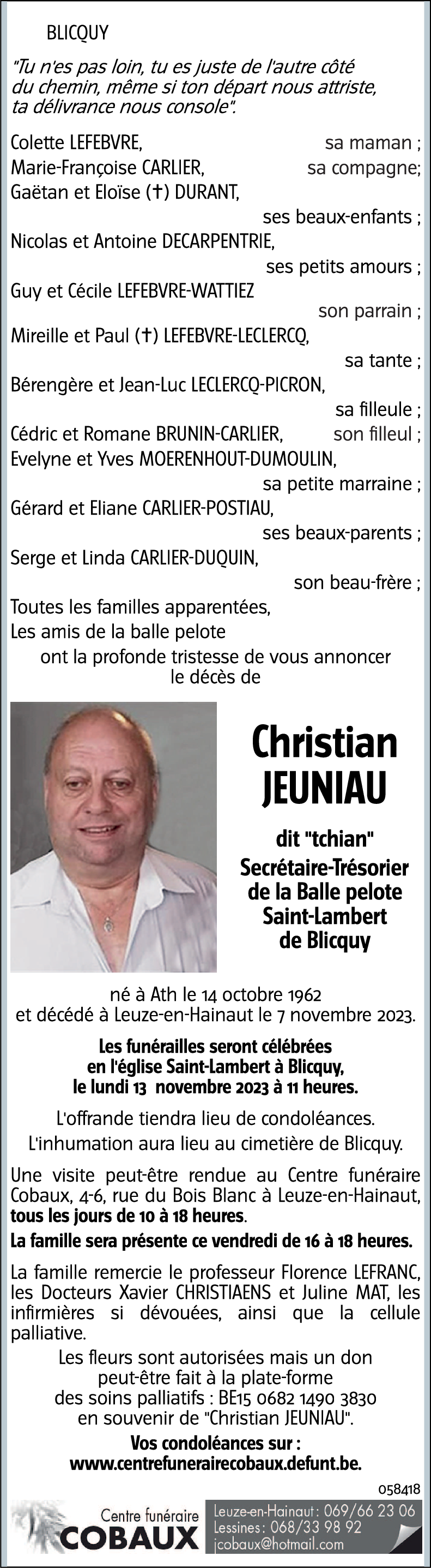 christian JEUNIAU