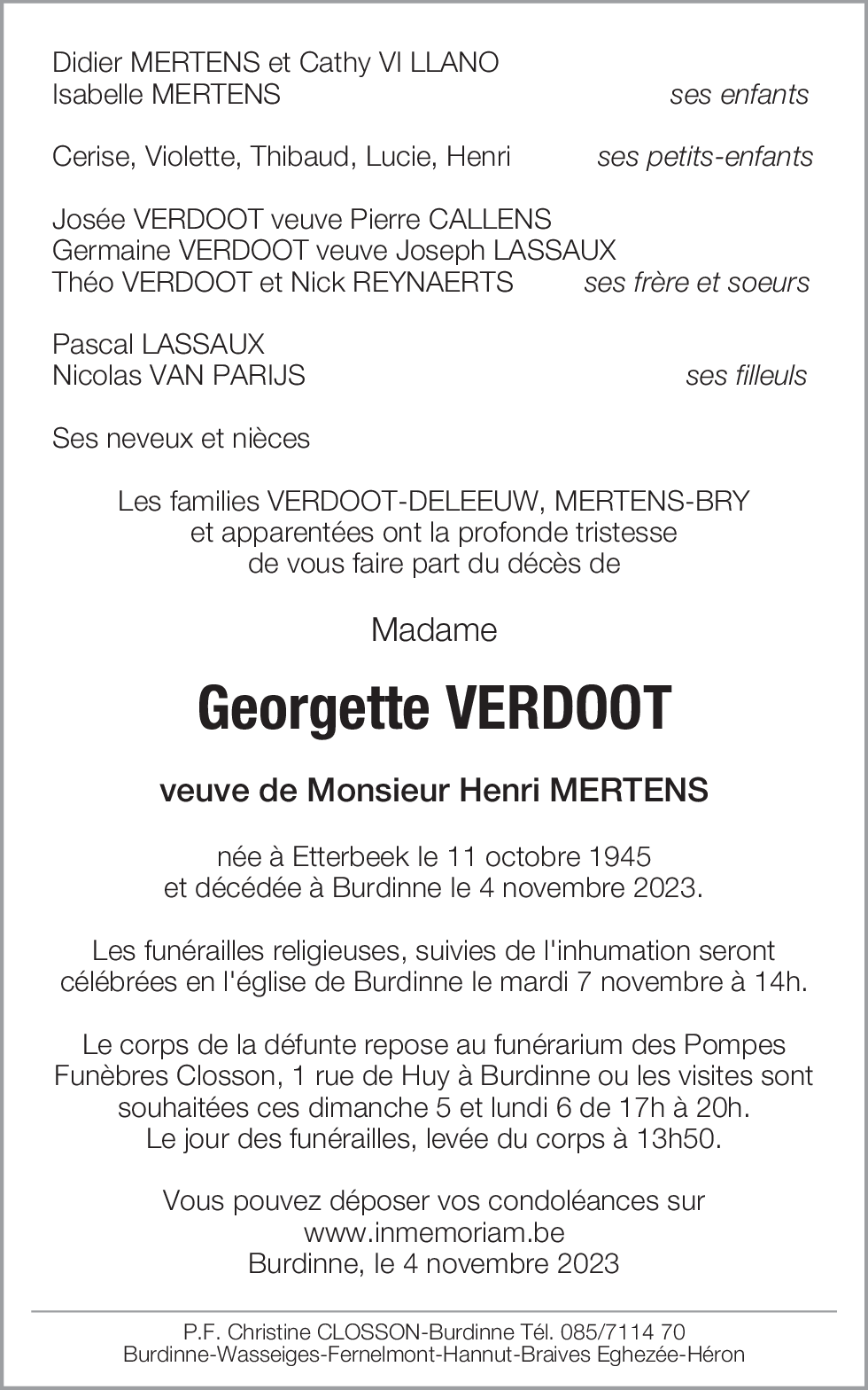 Georgette Verdoot