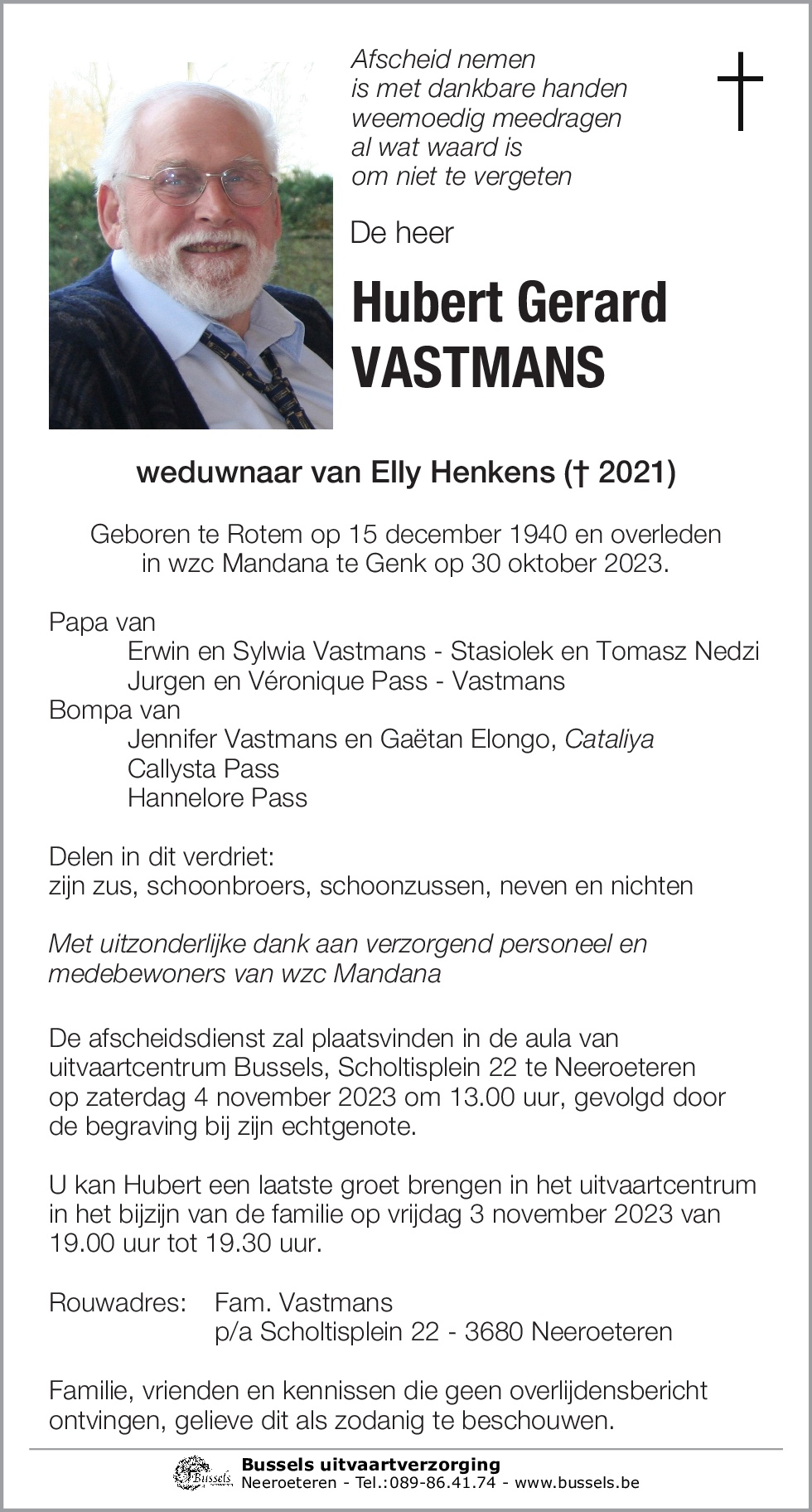 Hubert Gerard VASTMANS