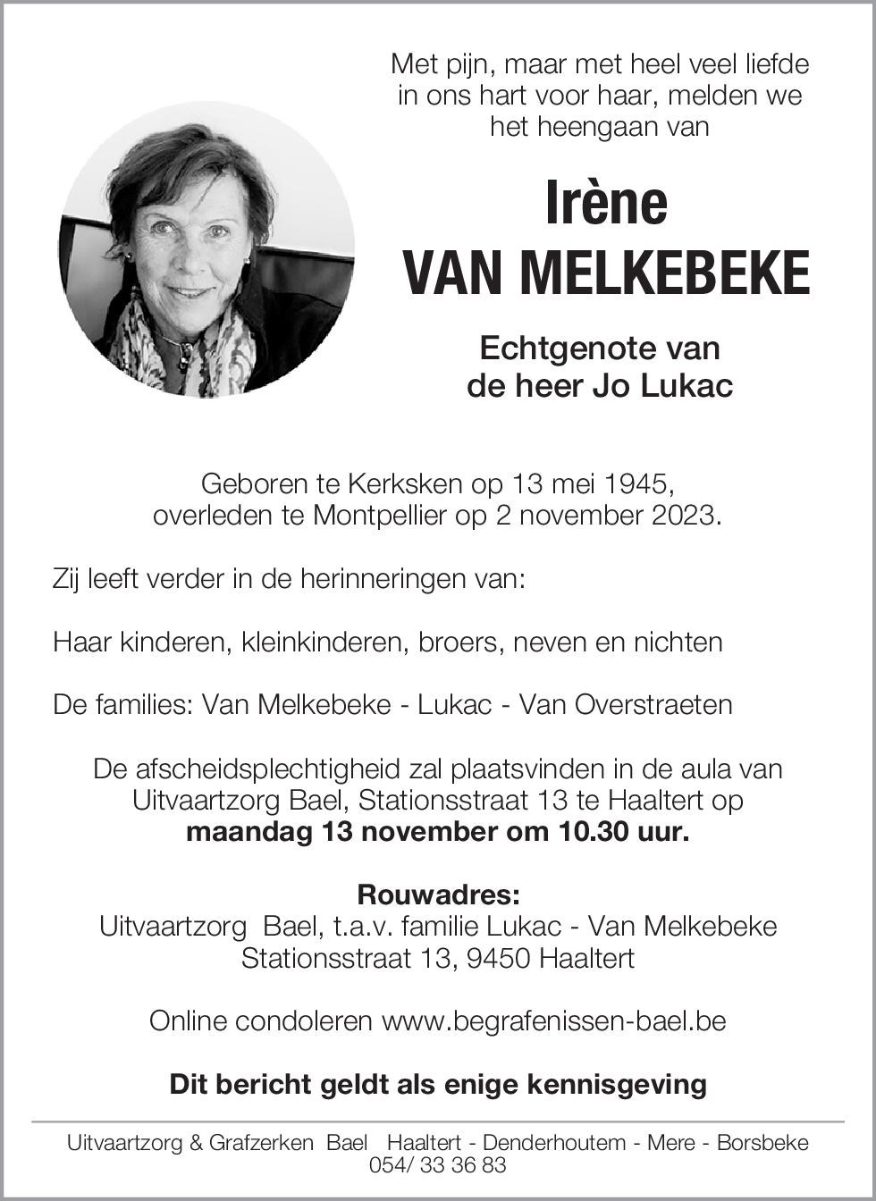 Irène Van Melkebeke