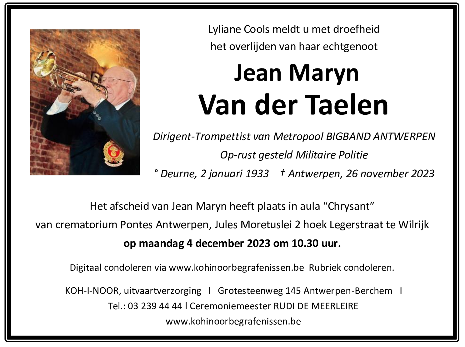 Jean Maryn Van der Taelen