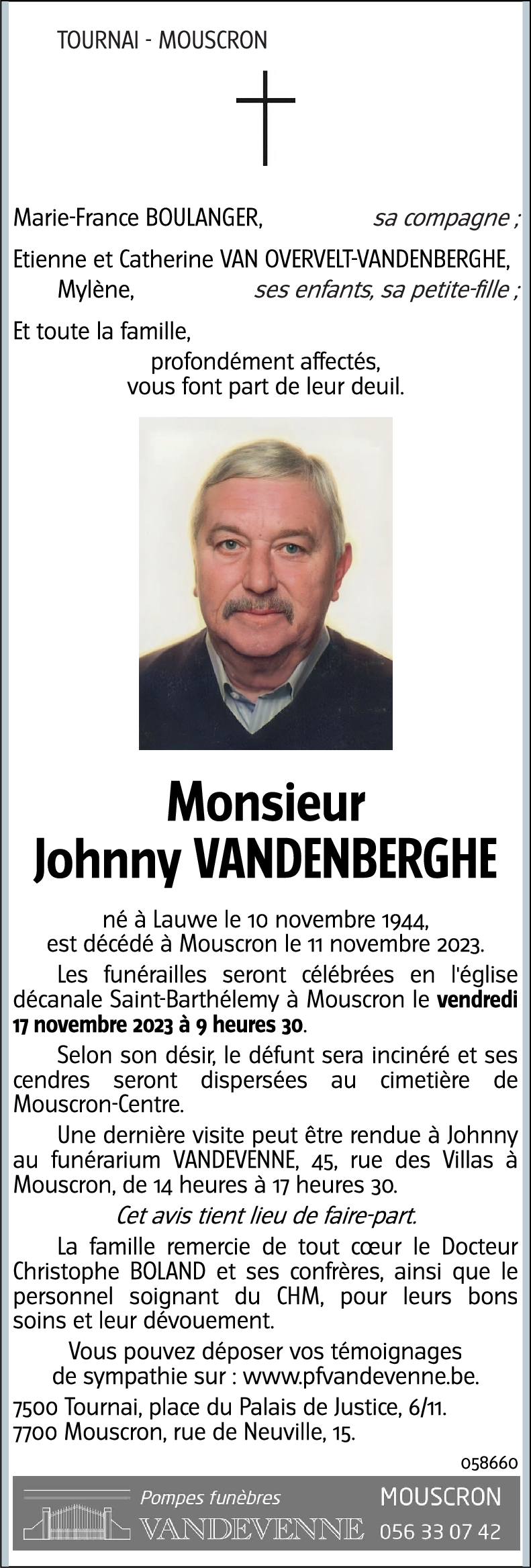 Johnny VANDENBERGHE