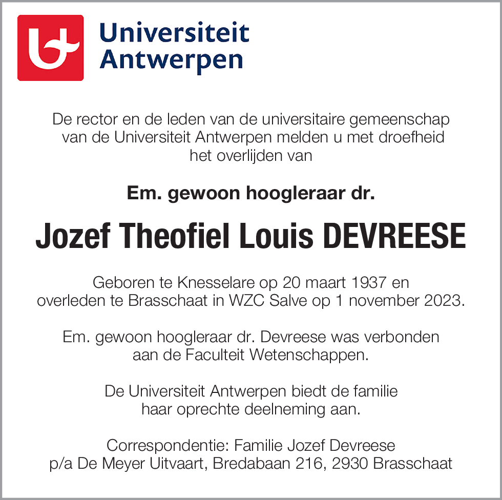 Jozef Theofiel Louis Devreese