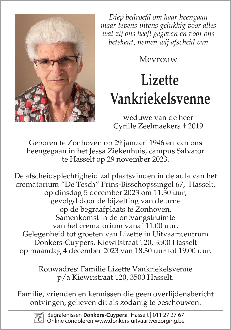 Lizette Vankriekelsvenne