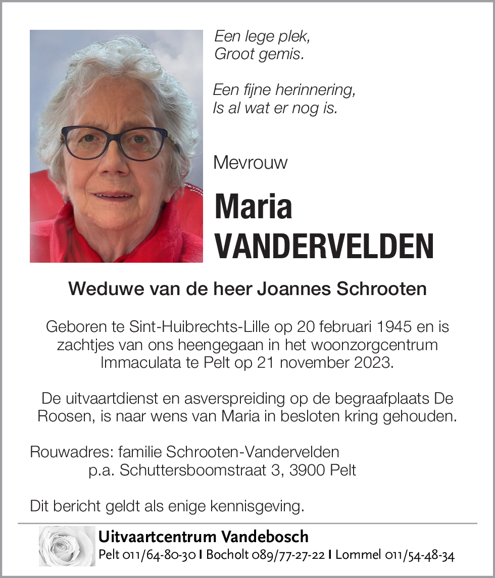 Maria Vandervelden