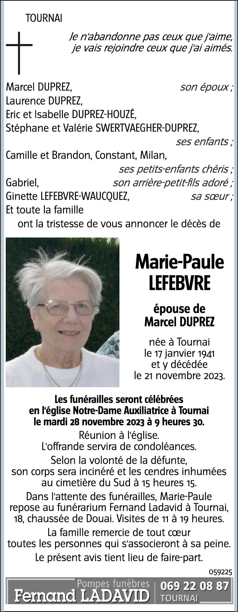 Marie-Paule LEFEBVRE