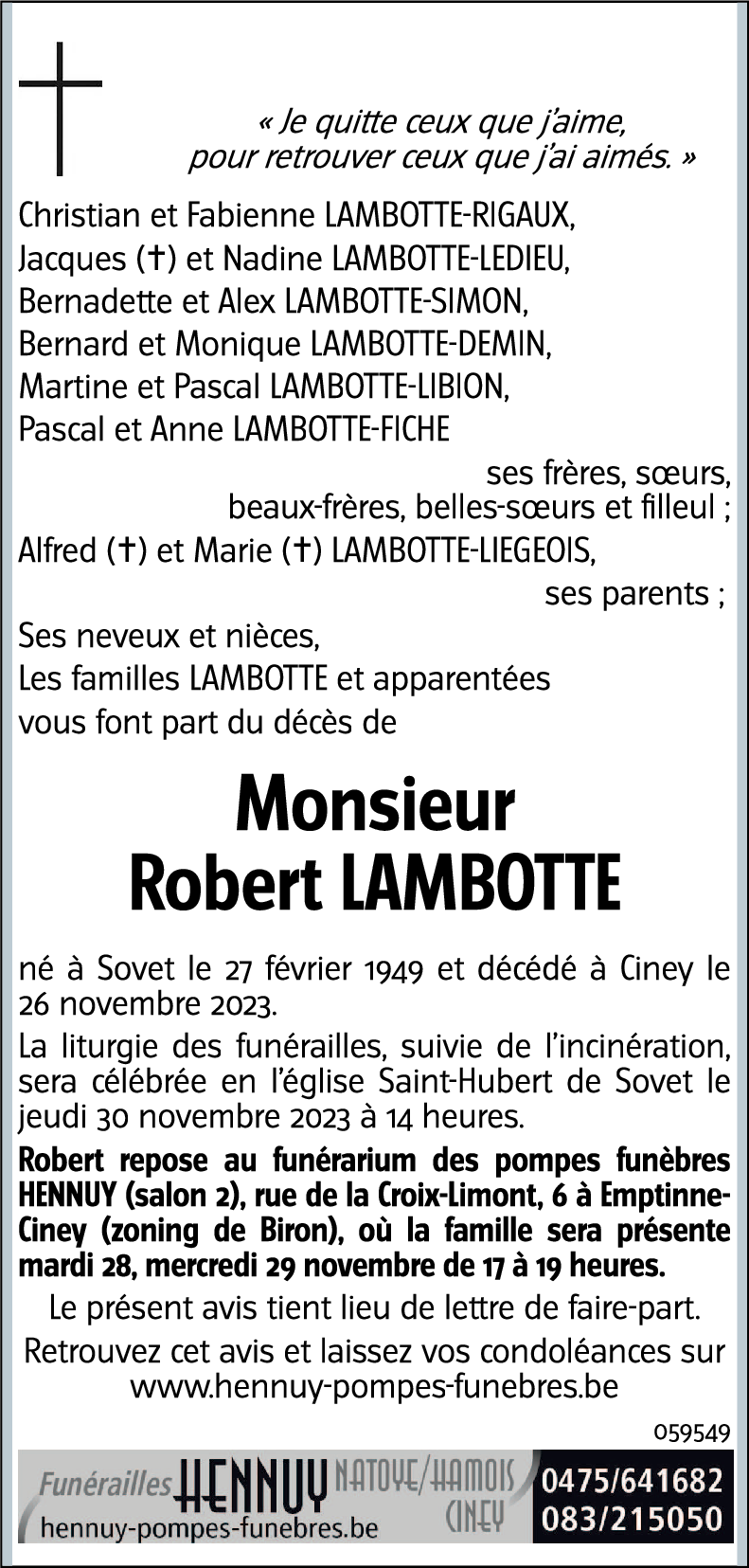 Robert LAMBOTTE