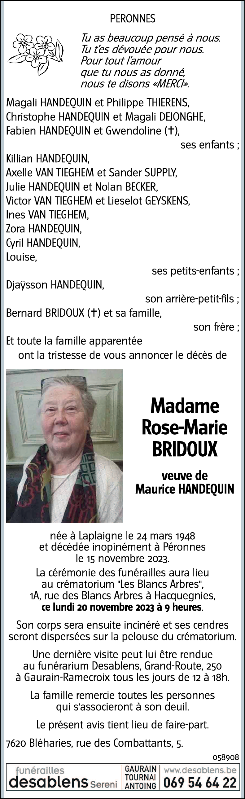 Rose-Marie BRIDOUX