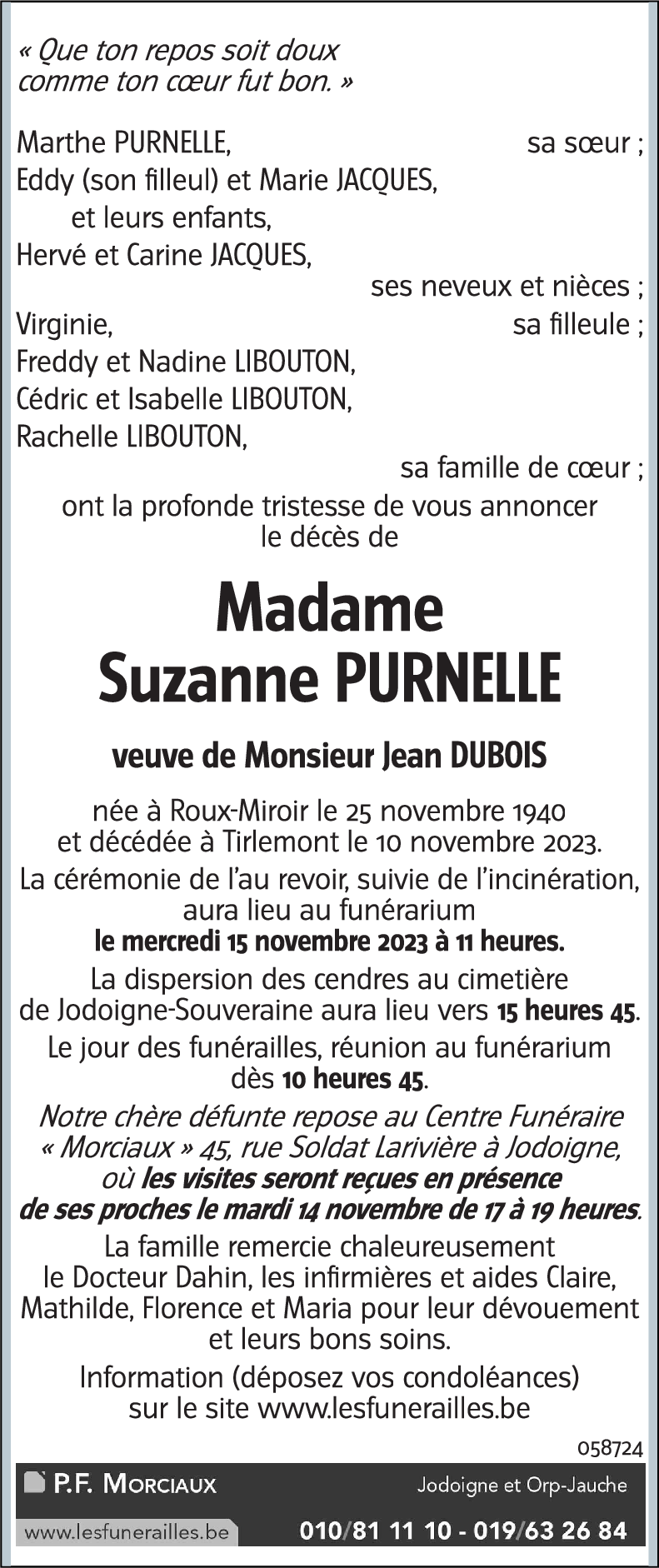 Suzanne PURNELLE