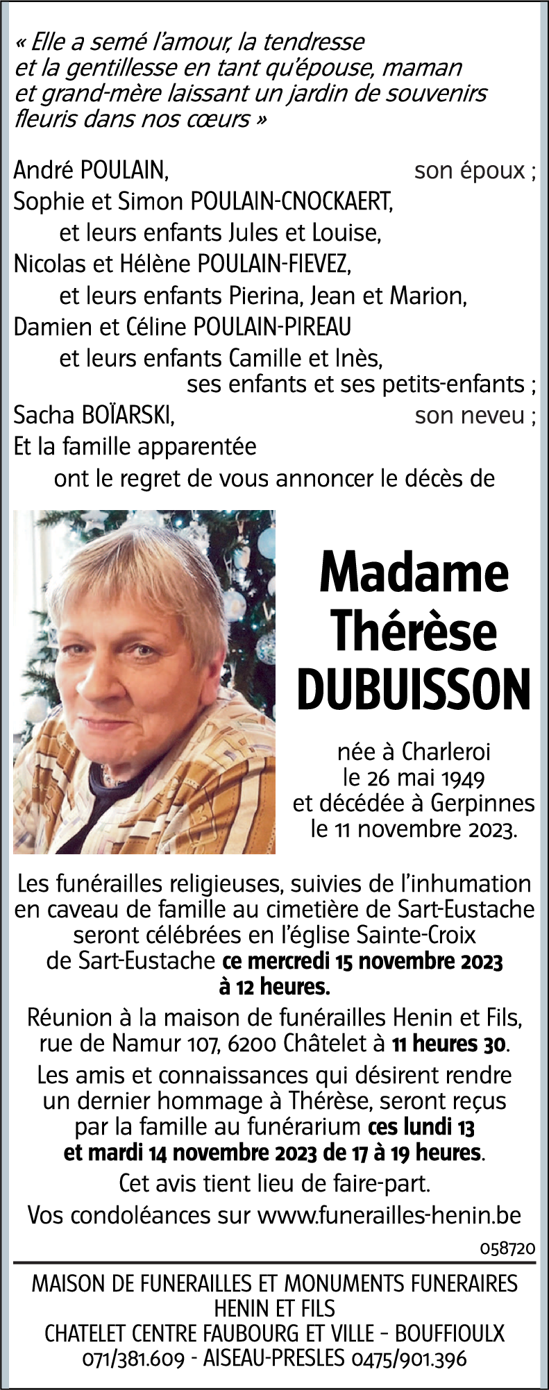 Thérèse DUBUISSON