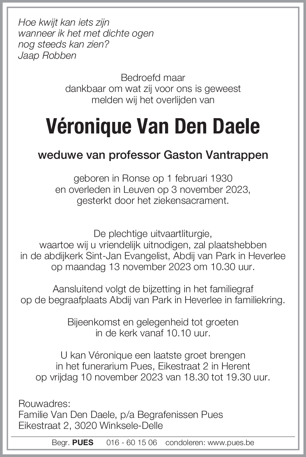 Véronique Van Den Daele