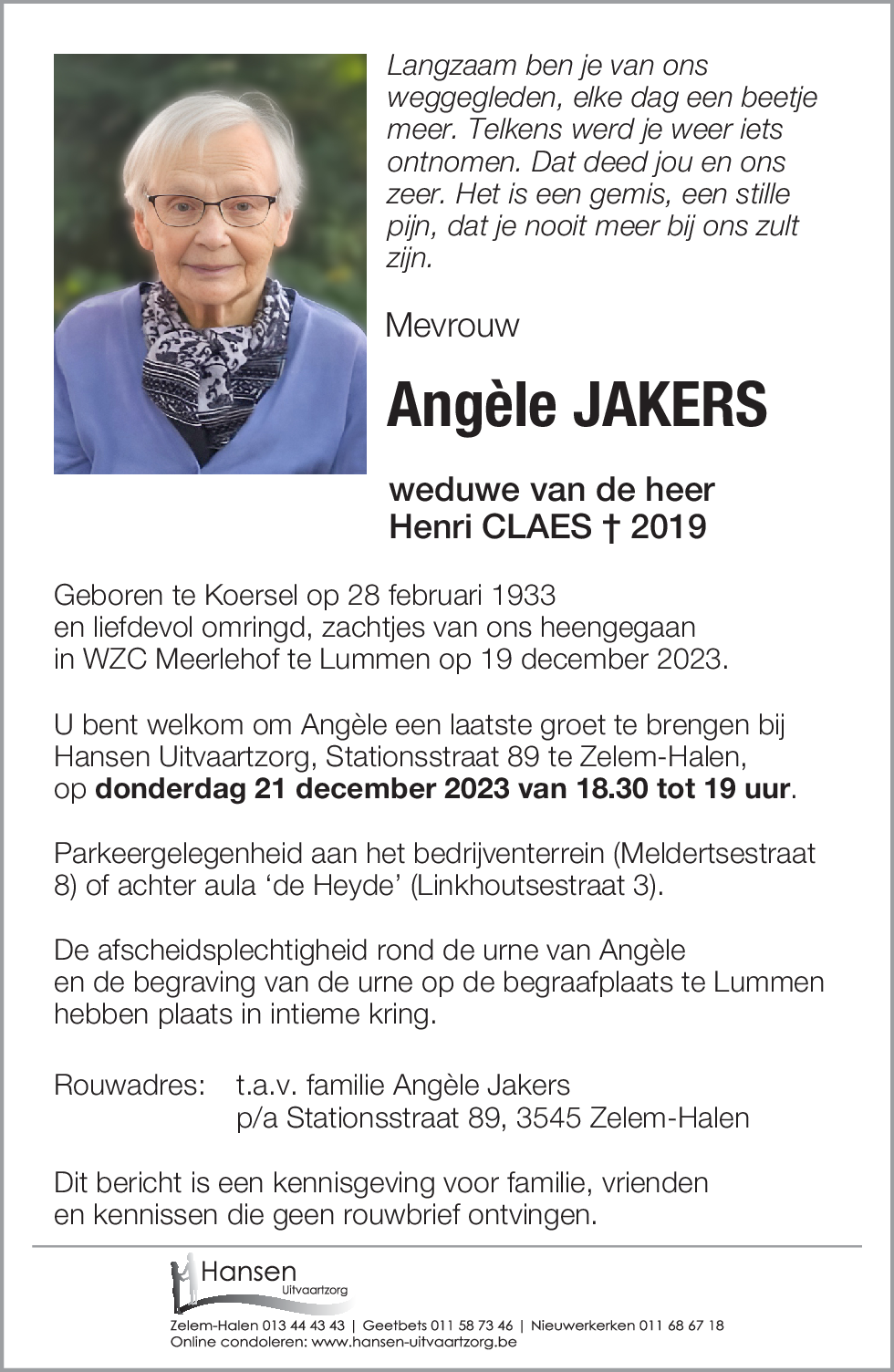 Angèle JAKERS