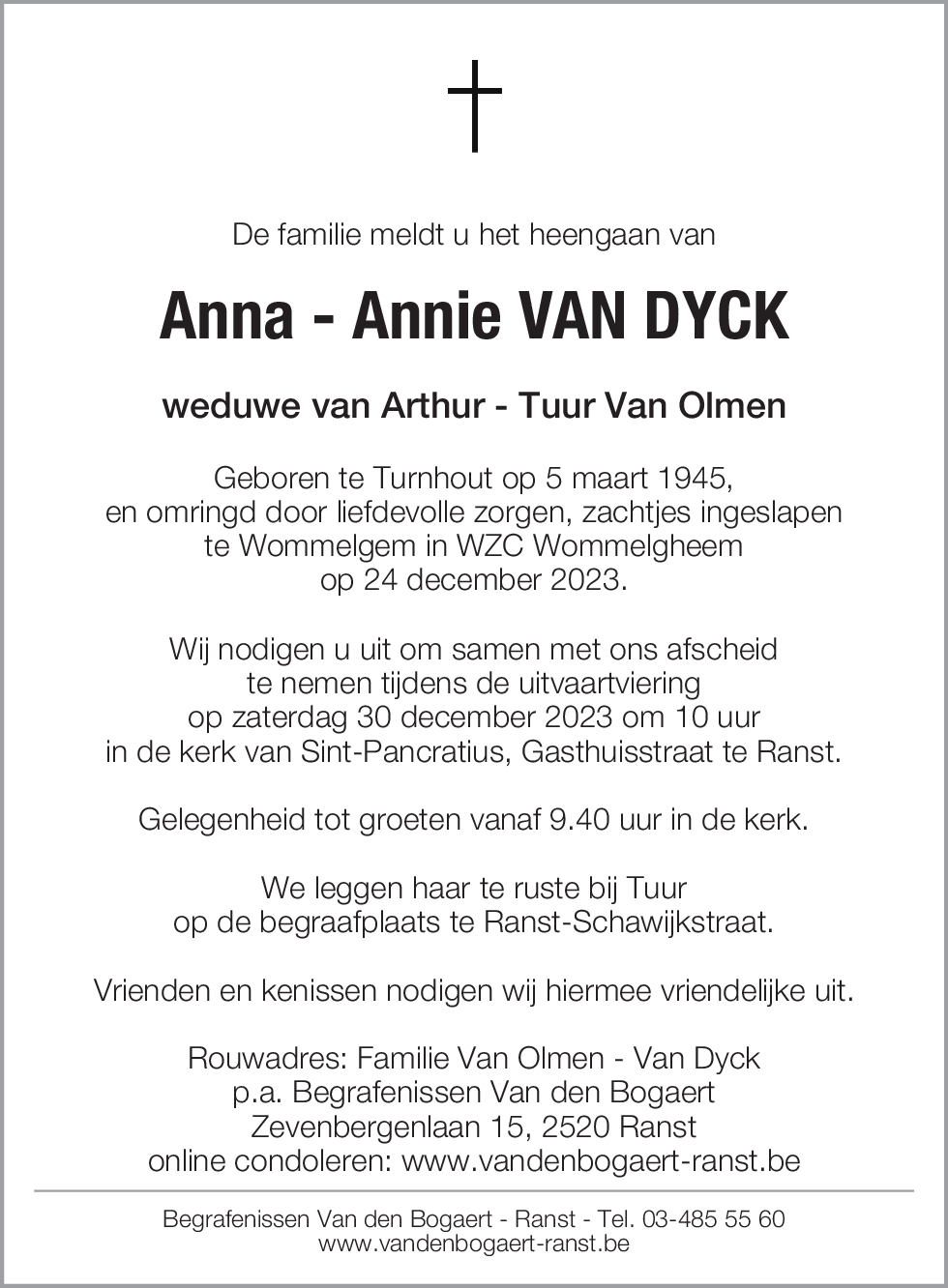 Anna - Annie Van Dyck