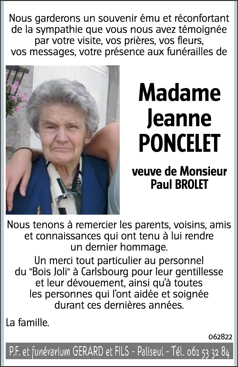 Jeanne PONCELET