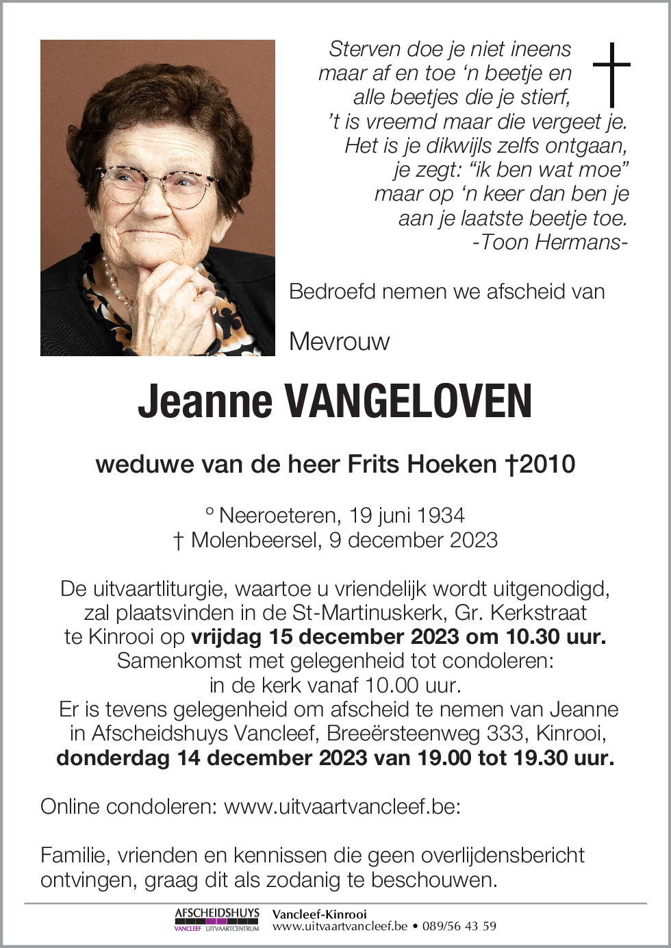 Jeanne Vangeloven