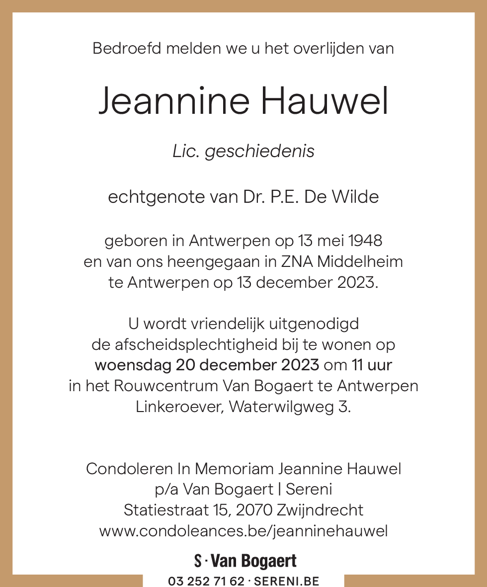 Jeannine Hauwel