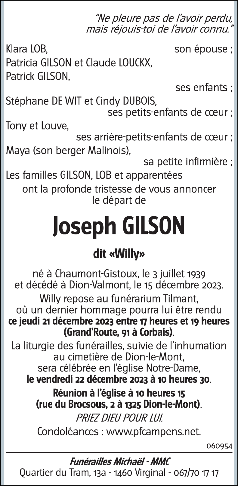 Joseph GILSON