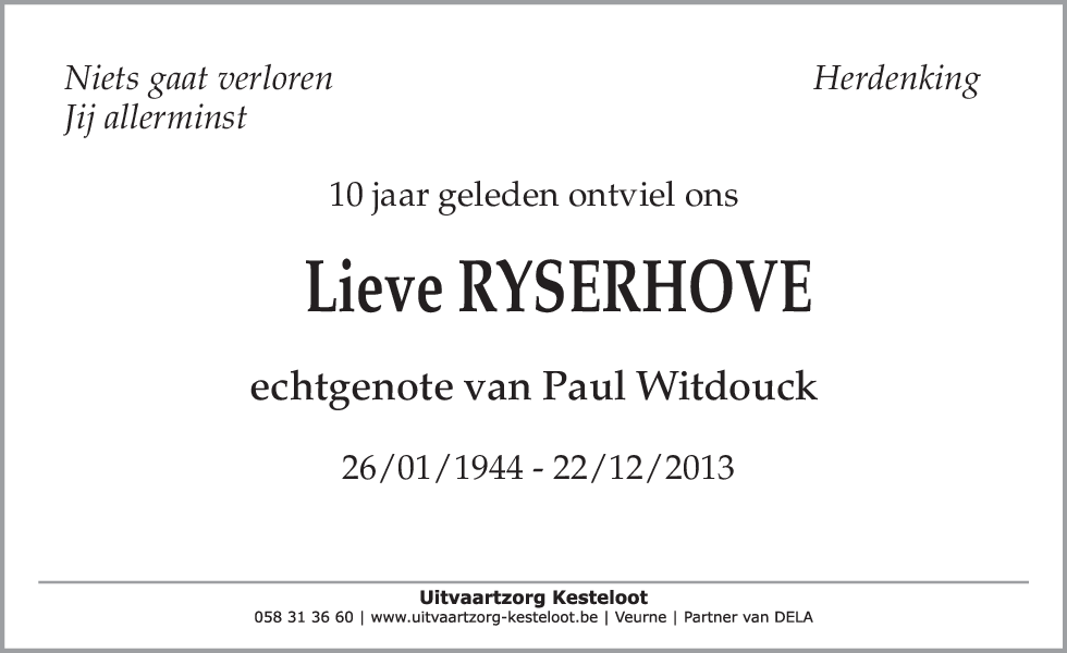 Lieve Ryserhove