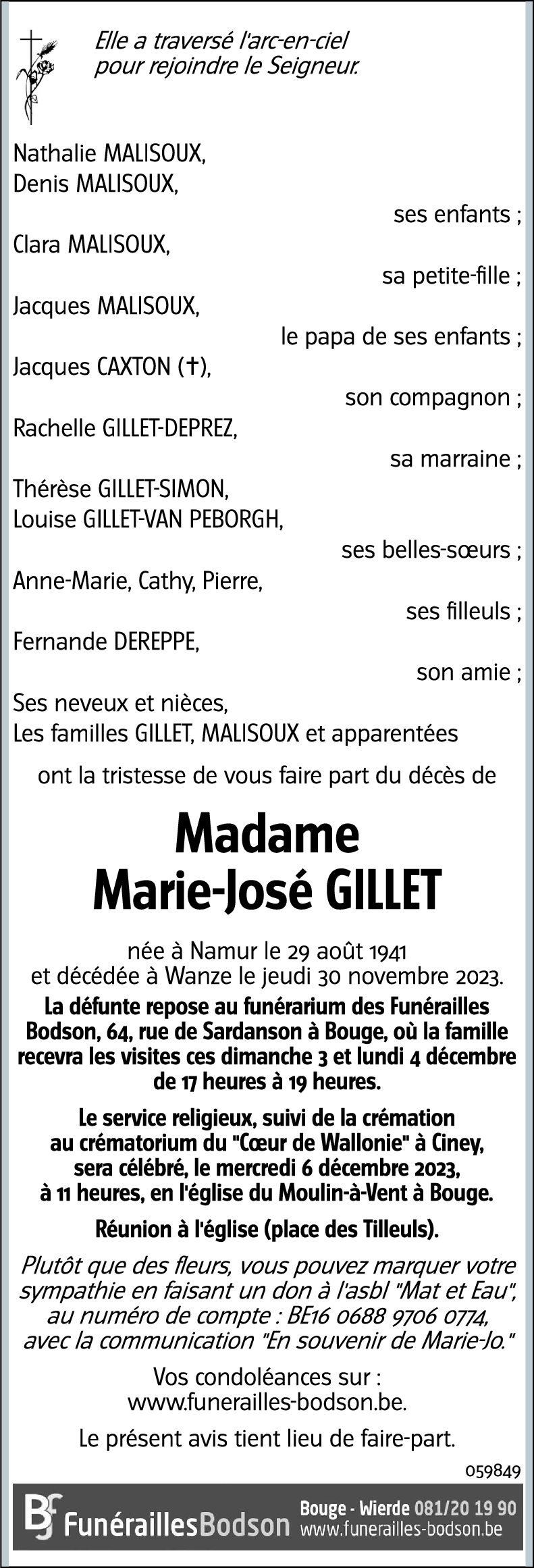 Marie-José GILLET