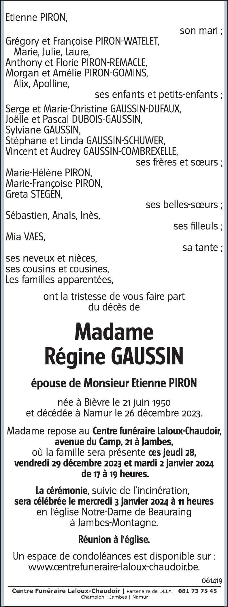 Régine GAUSSIN