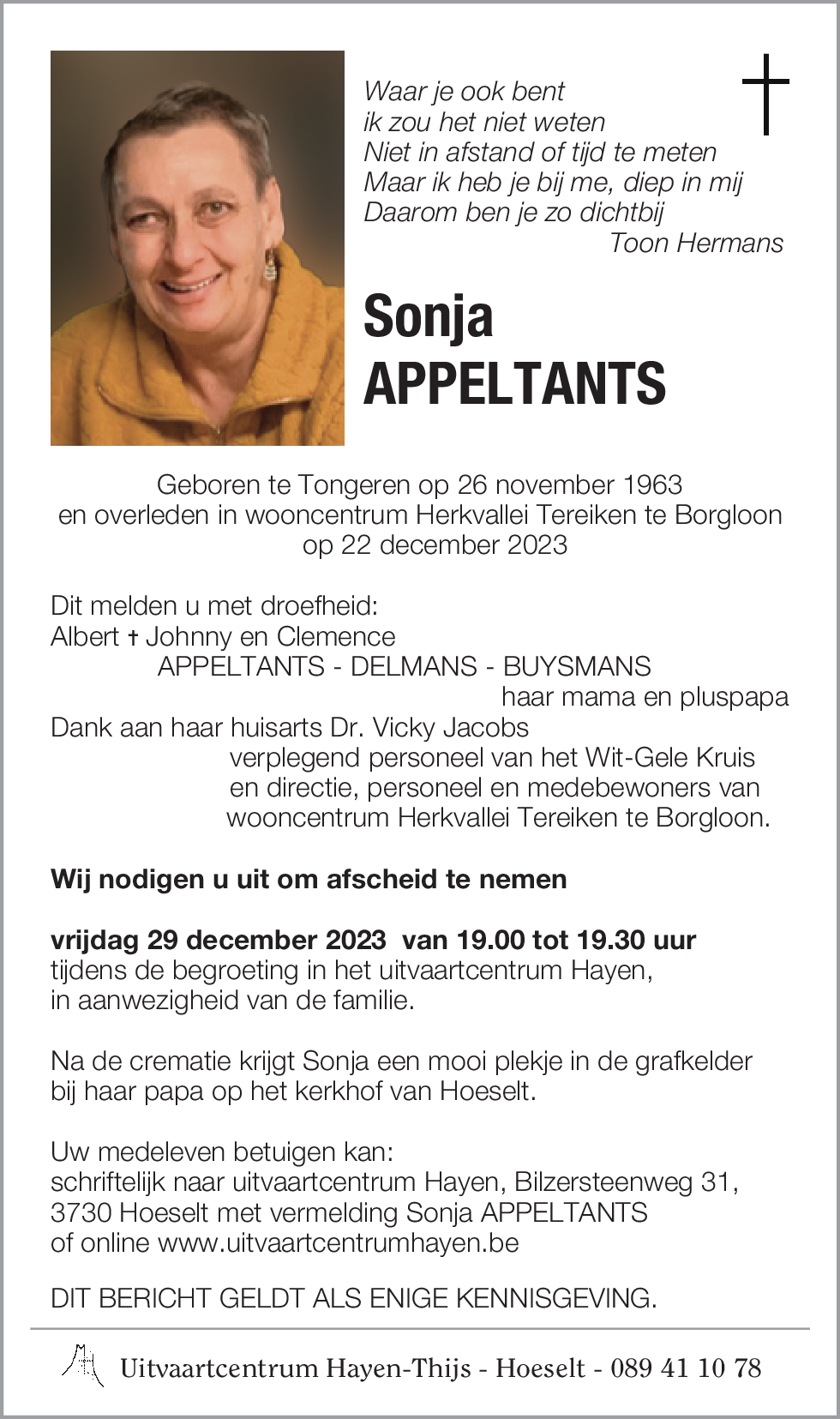 Sonja APPELTANTS