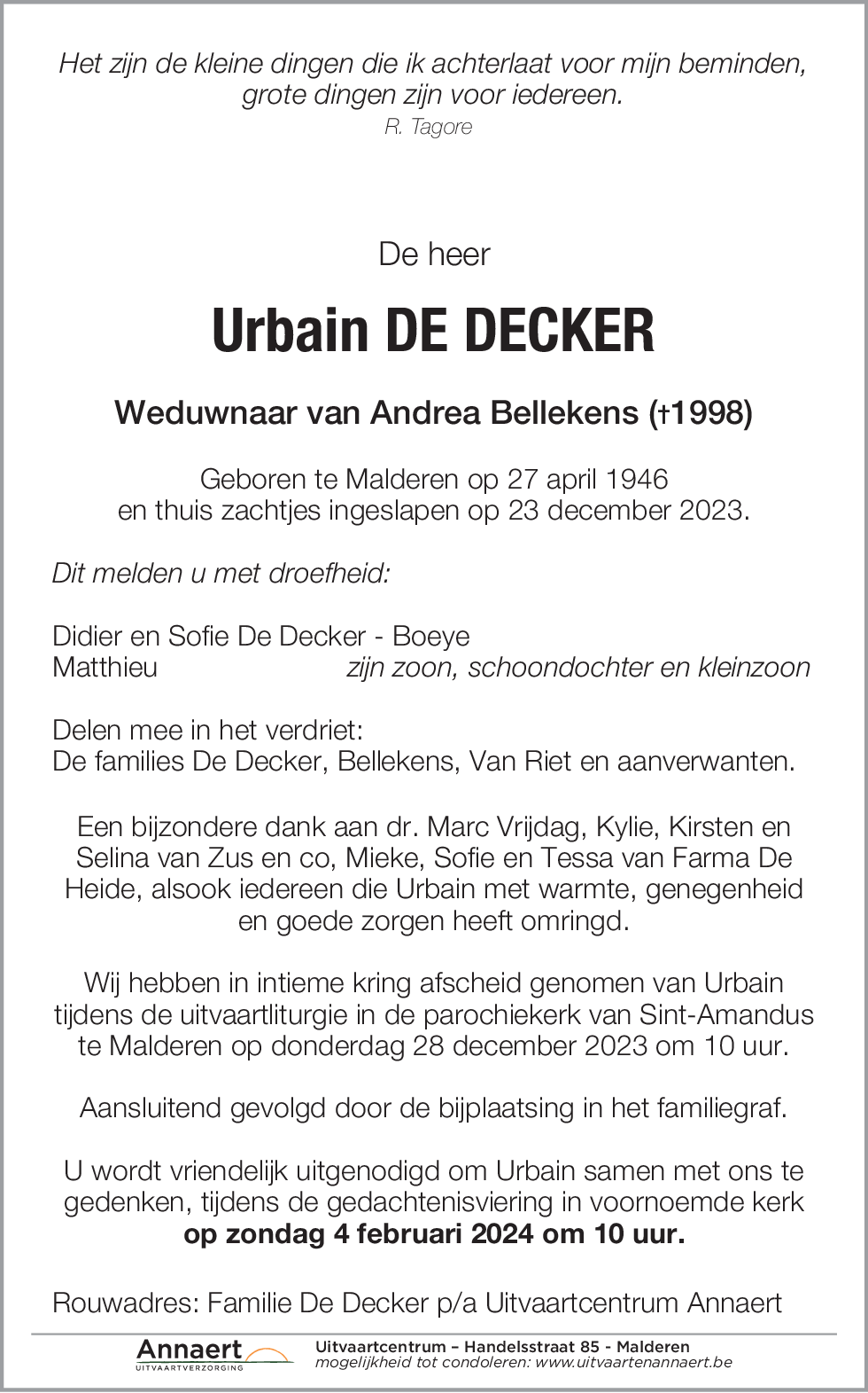 Urbain De Decker