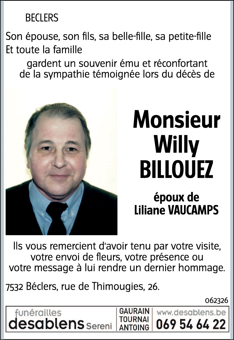 Willy BILLOUEZ