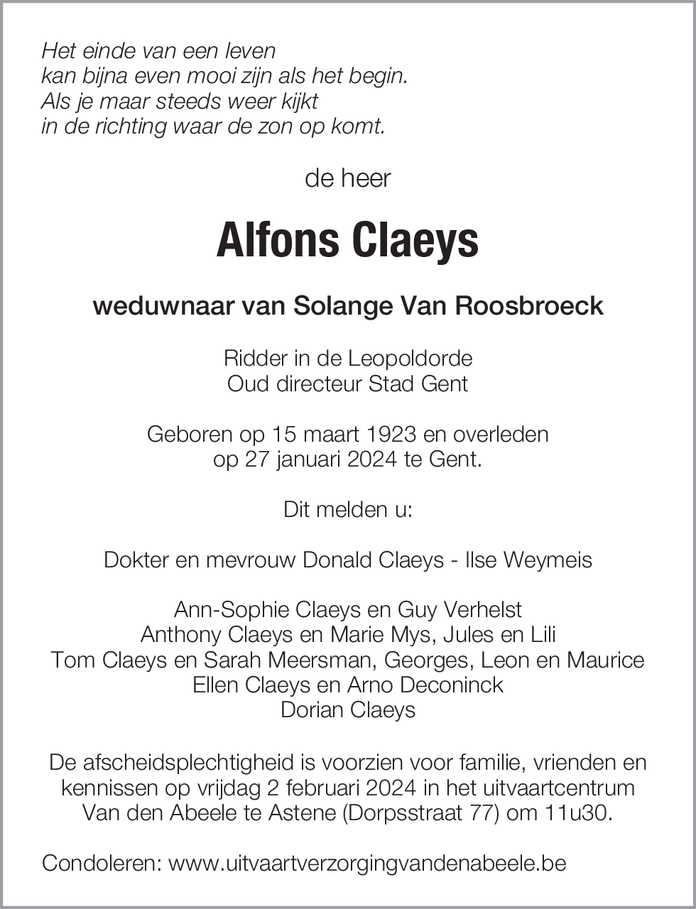 Alfons Claeys