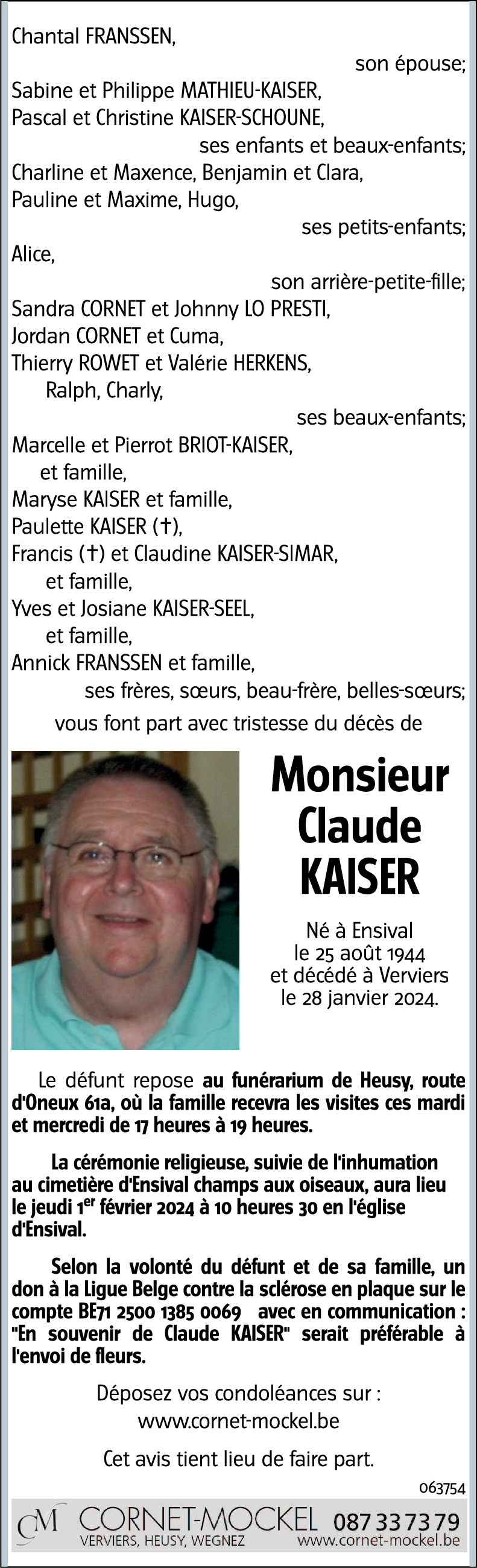 Claude KAISER