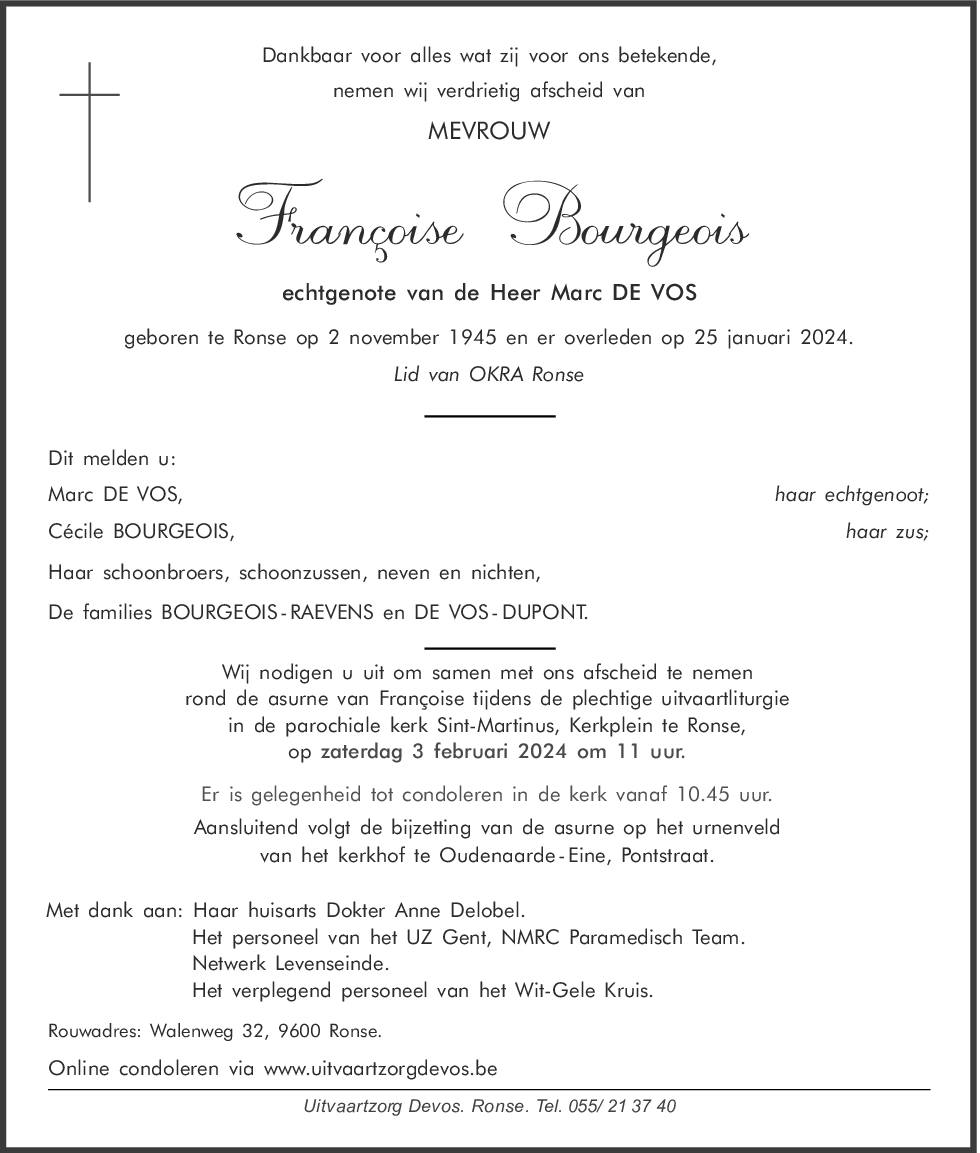 Françoise BOURGEOIS