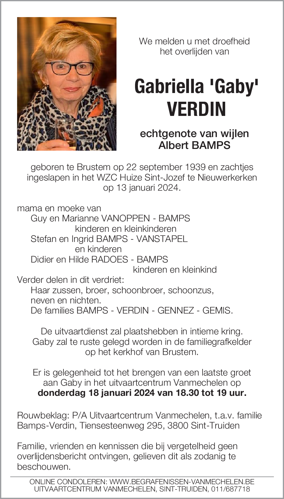 Gabriella 'Gaby' VERDIN