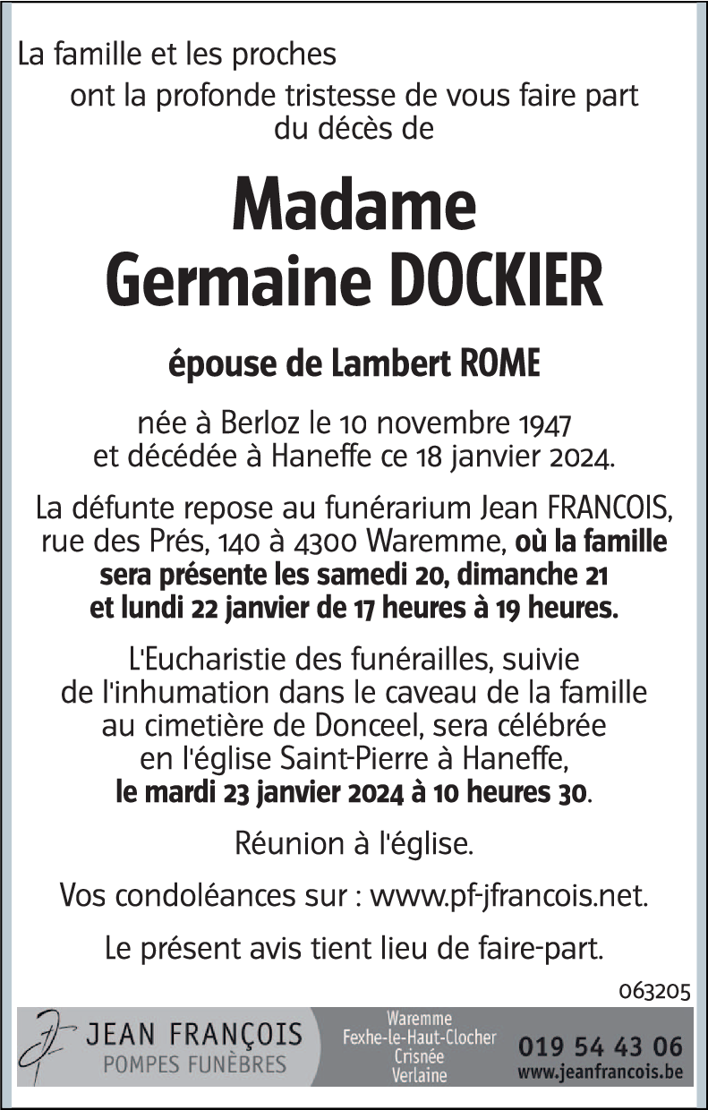 Germaine DOCKIER