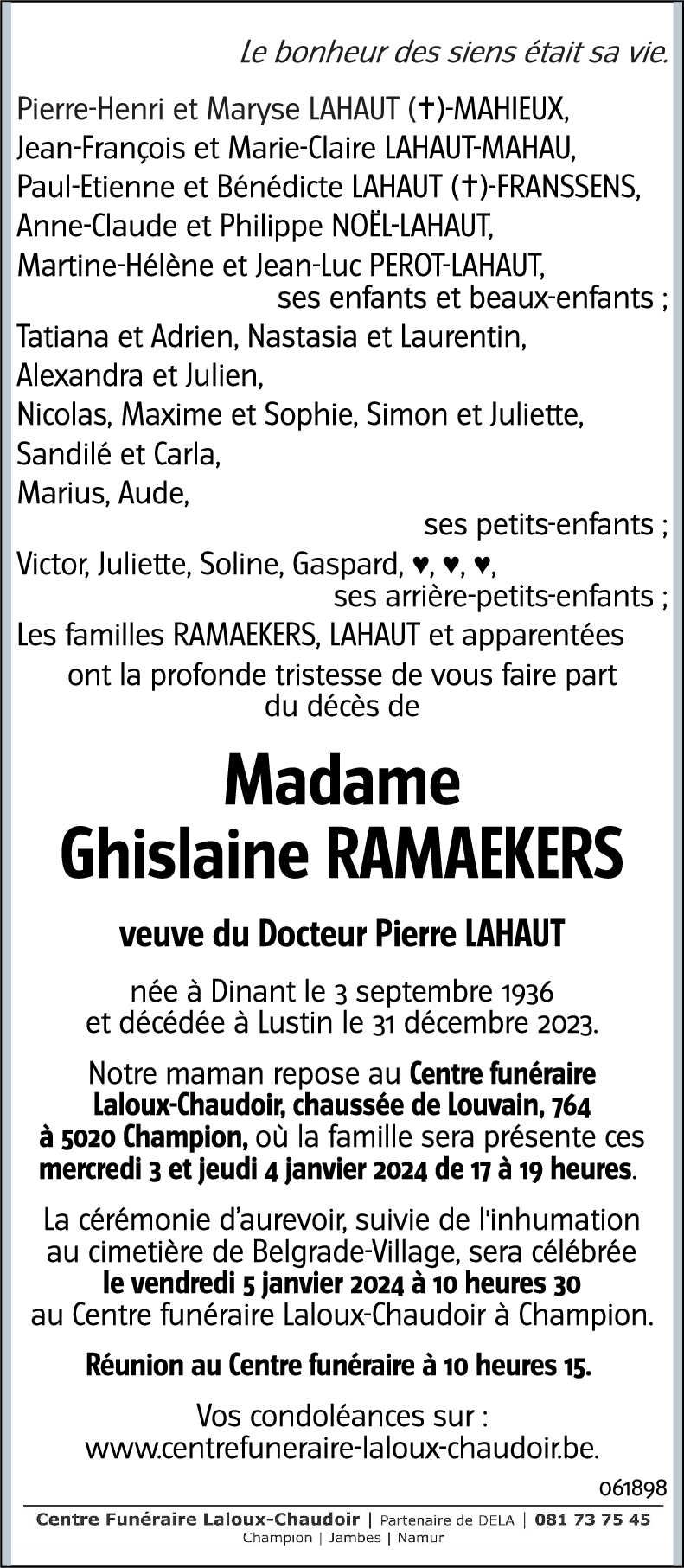 Ghislaine RAMAEKERS