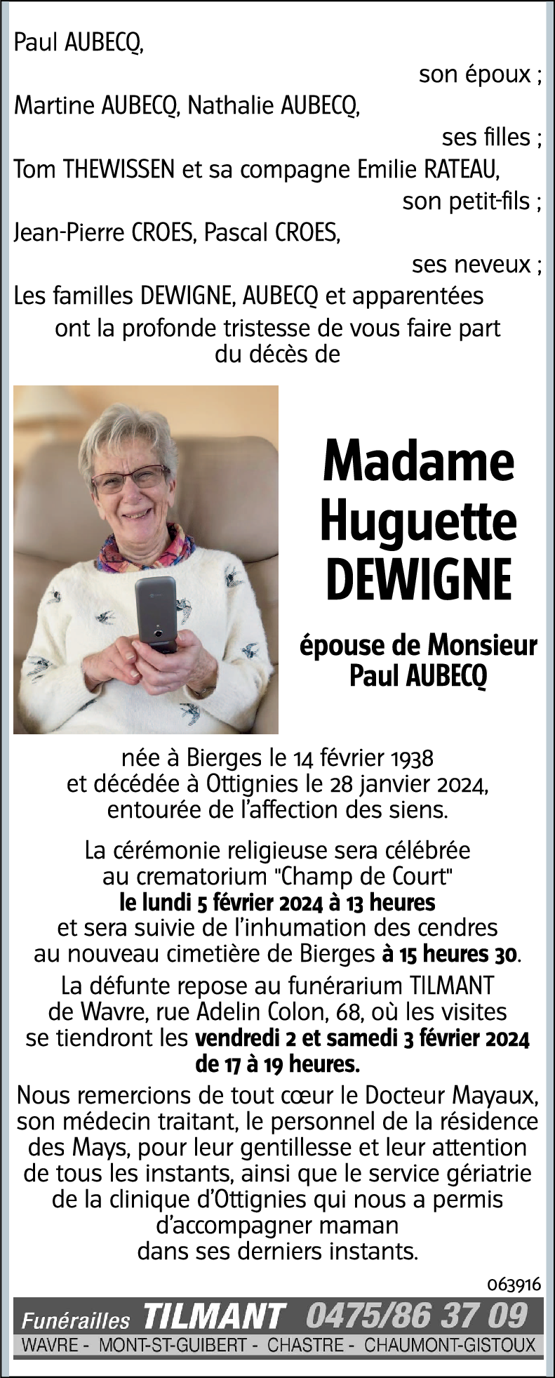 Huguette Dewigne