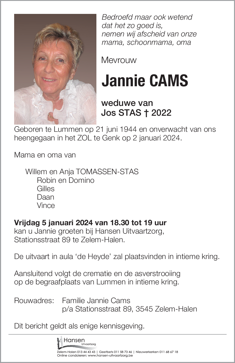 Jannie CAMS