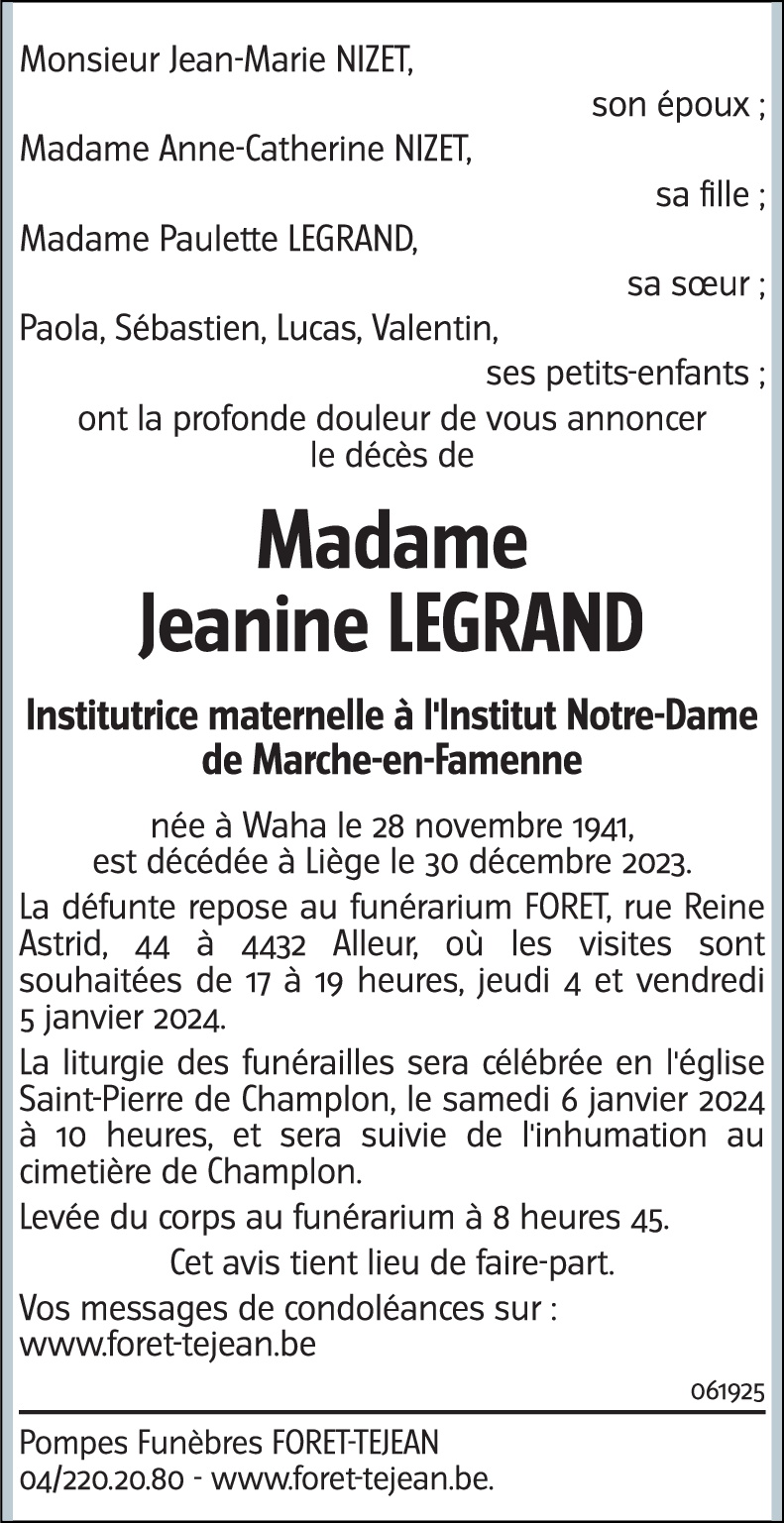 Jeanine LEGRAND