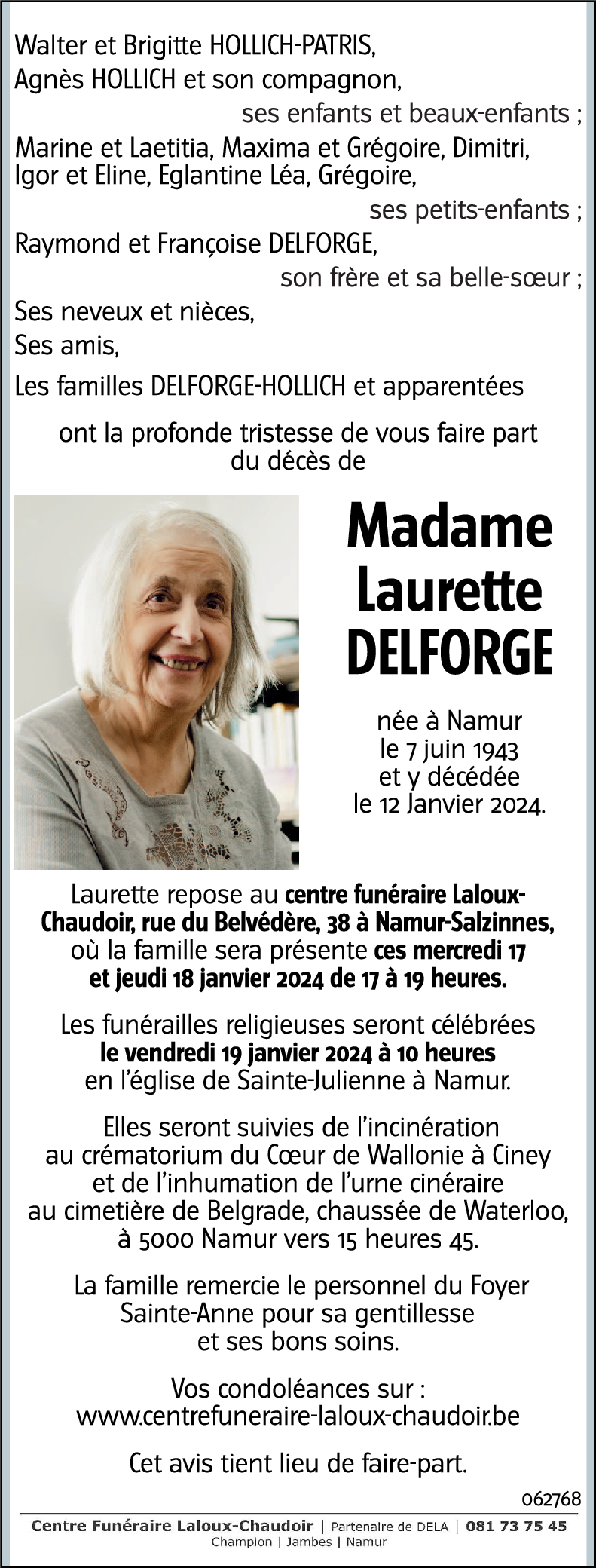 Laurette DELFORGE