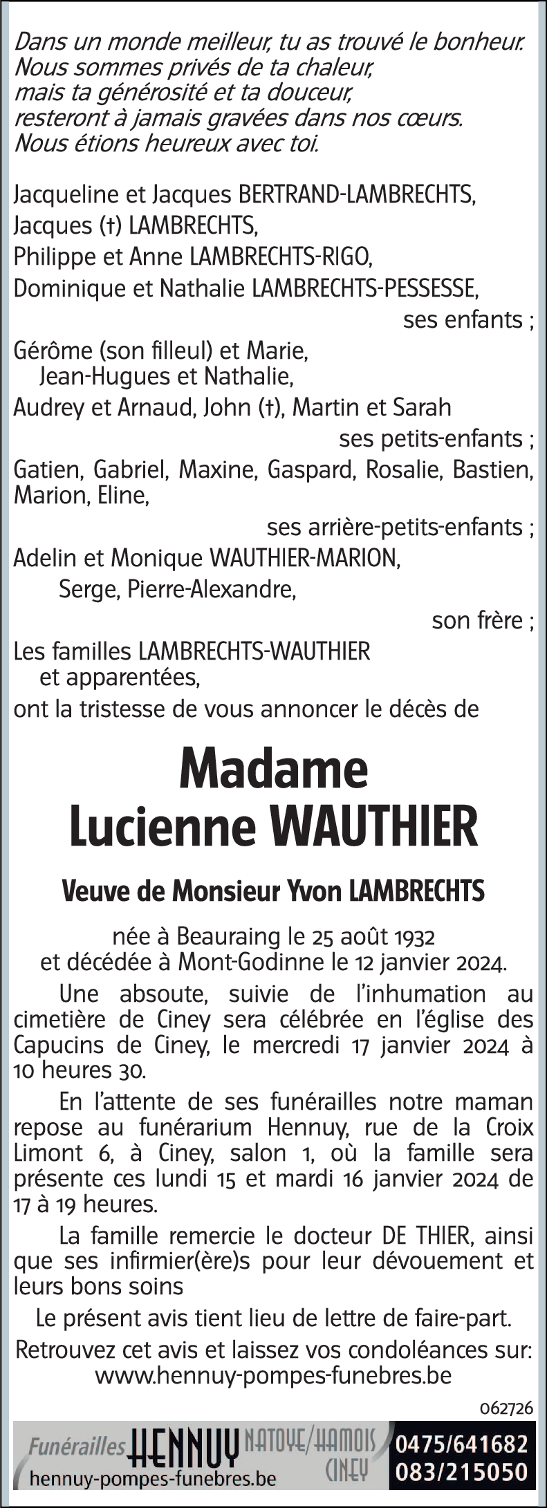 Lucienne WAUTHIER