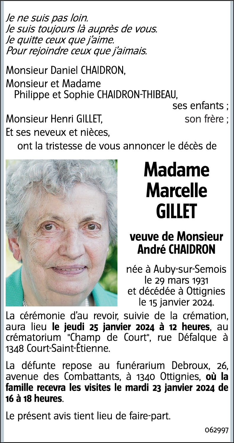 Marcelle GILLET