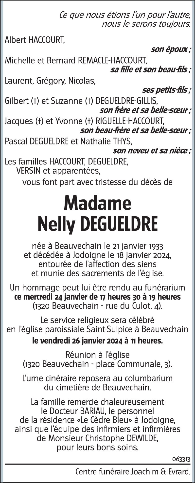 Nelly DEGUELDRE