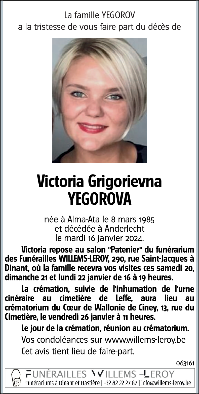 Victoria Grigorievna YEGOROVA