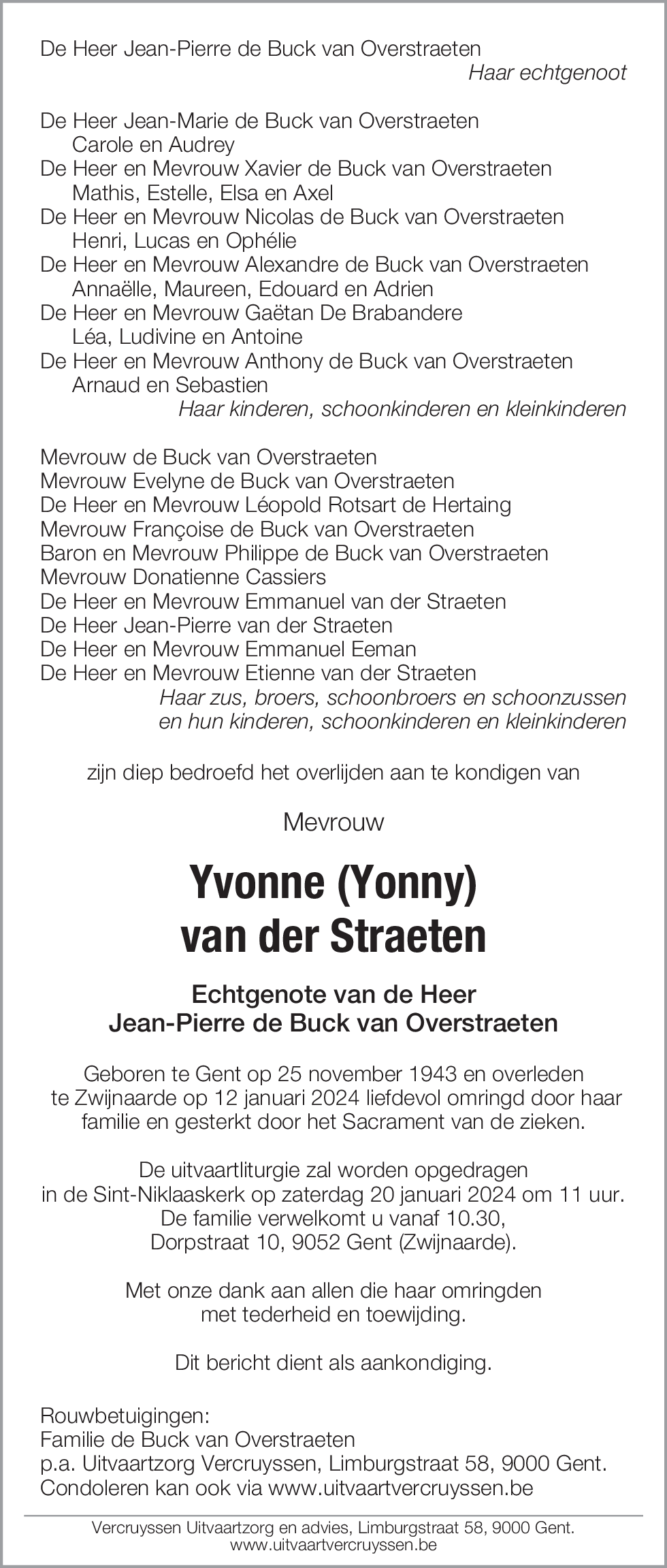 Yvonne van der Straeten