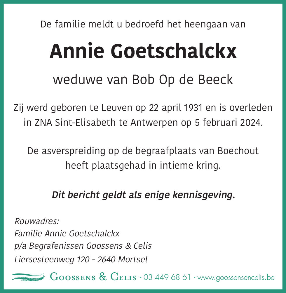 Annie Goetschalckx