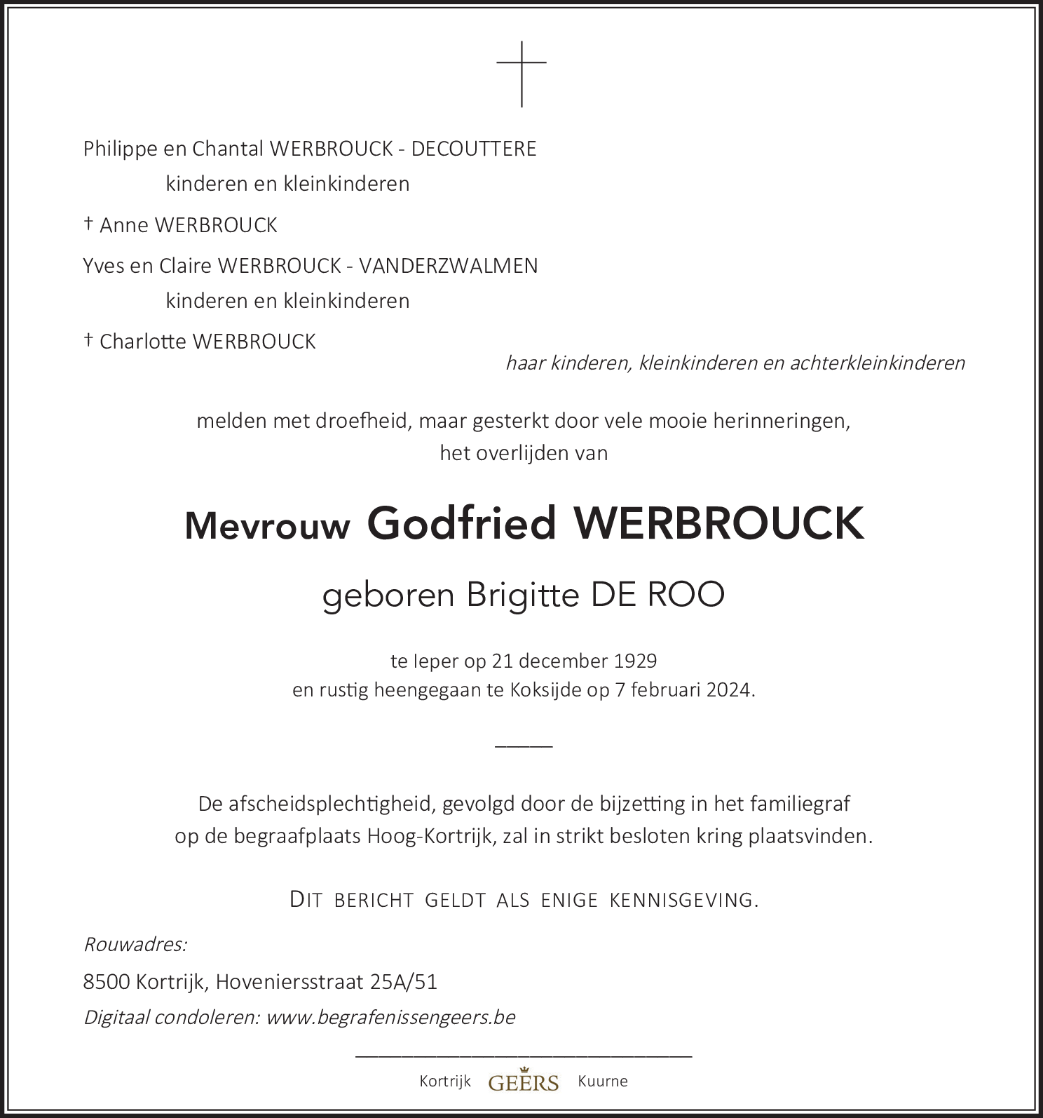 Brigitte Werbrouck - De Roo