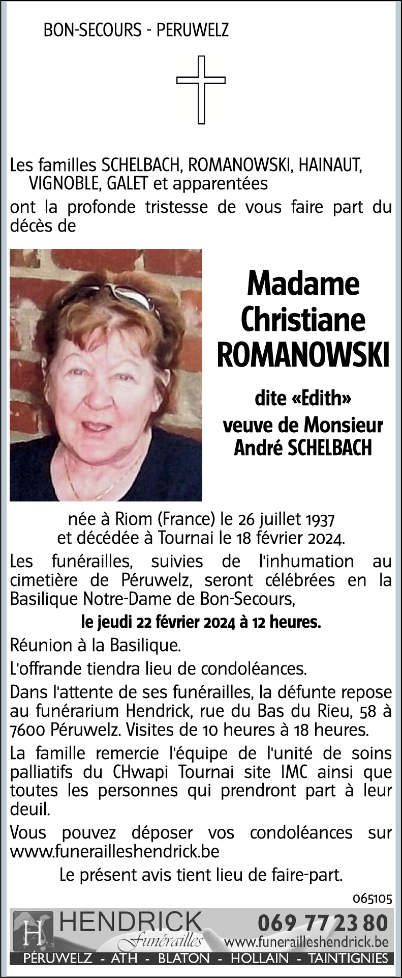 Christiane dite Edith ROMANOWSKI
